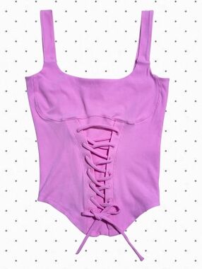 Victorias secret corset pink bubblegum lace up top